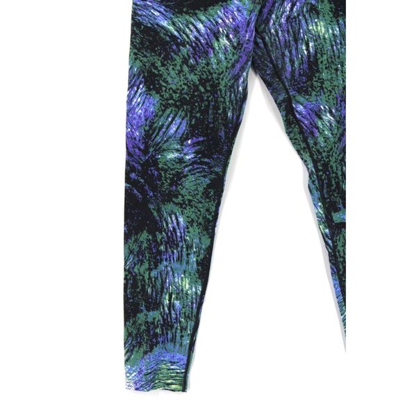 Tuff Athletics Leggings Pants Multicolor Abstract Pattern Gym & Training Size M - Picture 4 of 8